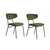 HANAH HOME Set 2 stolice Nancy Green Black