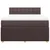 Vidaxl Box spring postelja z vzmetnico temno rjav 140x190 cm blago