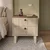 Hanah Home noćni ormarić Rayme, 44,5 cm, travertin / orah Venezia