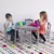 Kinder Home dečiji sto sa 4 stolice – drveni dečiji sto za igru i učenje, sivi set ( TF-6645-G )