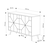 Hanah Home Komoda Dune 123x62,4x35cm Krem
