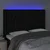 Vidaxl LED posteljno vzglavje črno 163x16x118/128 cm blago
