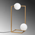 Opviq Stona lampa Corner-15021, 25x25x55 cm, IP20, Zlatne boje