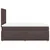 Vidaxl Box spring postelja z vzmetnico temno rjav 120x200 cm blago