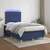 Vidaxl Box spring postelja z vzmetnico LED modra 120x190 cm blago