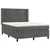 vidaXL Box spring postelja z vzmetnico temno siva 140x200 cm žamet