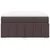 Vidaxl Box spring postelja z vzmetnico temno rjava 140x200 cm blago