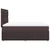 Vidaxl Box spring postelja z vzmetnico temno rjav 140x190 cm blago