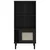 Regal za knjige SENJA izgled ratana crni 60x35x130 cm borovina
