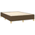 Greatstore Box spring postelja z vzmetnico LED temno rjava 140x190cm blago