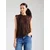 PIECES Bluza PCOLLINE temno rjava