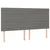 Vidaxl Box spring postelja z vzmetnico LED temno siva 200x200 cm blago