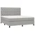 Vidaxl Box spring postelja z vzmetnico LED sv. siva 160x200 cm blago