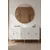 Hanah Home komoda Salkim 150, 125 cm, bela / srebrna