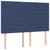 Vidaxl Box spring postelja z vzmetnico LED modra 140x190 cm blago