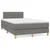 Vidaxl Box spring postelja z vzmetnico LED temno siva 120x190 cm blago