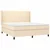 Vidaxl Box spring postelja z vzmetnico krem 160x200 cm blago