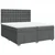 Vidaxl Box spring postelja z vzmetnico temno siva 200x200 cm blago