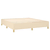 Vidaxl Box spring postelja z vzmetnico krem 160x200 cm blago