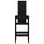 Barski stolci 2 kom crni 40 x 42 x 120 cm od masivne borovine
