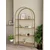 Hanah Home Linda polica za knjige 80 × 172 × 30 cm, zlatna / bronzano staklo