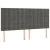 vidaXL Box spring postelja z vzmetnico temno siva 200x200 cm žamet