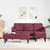 Set sofe s jastukom 2 pcs Vinska crvena Poliester
