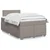 Vidaxl Box spring postelja z vzmetnico taupe 120x200 cm blago
