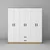 HANAH HOME Ormar braon - bele boje Yaman 1600 75
