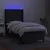 Vidaxl Box spring postelja z vzmetnico LED črna 100x200 cm blago
