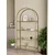 Hanah Home Linda polica za knjige 80 × 172 × 30 cm, zlatna / providno staklo