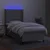 Vidaxl Box spring postelja z vzmetnico LED sv. siva 100x200 cm blago
