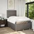 Vidaxl Box spring postelja z vzmetnico taupe 120x190 cm blago