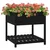 Sadilica s policom crna 82,5x82,5x81 cm od masivne borovine