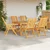 Vrtna stolica 6 pcs Smeđa 57 x 72 x 109 cm Čvrsto drvo akacije