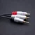 Qoltec kabel 2x RCA/Mini Jack 3,5 mm | 3 m | črne barve