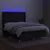 Vidaxl Box spring postelja z vzmetnico LED črna 140x190 cm blago