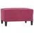3-dijelni set sofa s jastucima crvena boja vina baršunasti