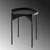 Hanah Home Klub sto Shb 44x57x44cm Crni