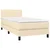 Vidaxl Box spring postelja z vzmetnico krem 100x200 cm blago