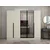 Hanah Home ormar sa reflektujućim staklom Nisa 20619, 225 cm, peščar