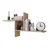 Hanah Home Zidna polica Raf-04-Ff-1, 100x50x18 cm, Hrast