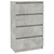 Komoda siva boja betona 60 x 35 x 98,5 cm od konstruiranog drva