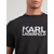Karl Lagerfeld Majica  črna / srebrna
