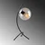 Opviq Stona lampa E27 Socket, Crna