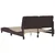 Vidaxl Posteljni okvir brez vzmetnice temno rjav 120x200 cm blago