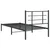 Metalni okvir za krevet s uzglavljem crni 90x190 cm