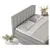 Svetlo siva boxspring postelja s prostorom za shranjevanje 140x200 cm Ruby – Maison de Reve