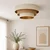Stropna lampa WENTA 1xE27/60W/230V, prečnik 50 cm, bež/juta