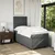 VIDAXL Box spring postelja z vzmetnico temno siva 100x200 cm blago